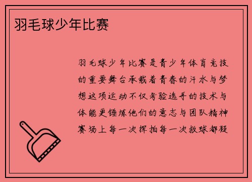羽毛球少年比赛